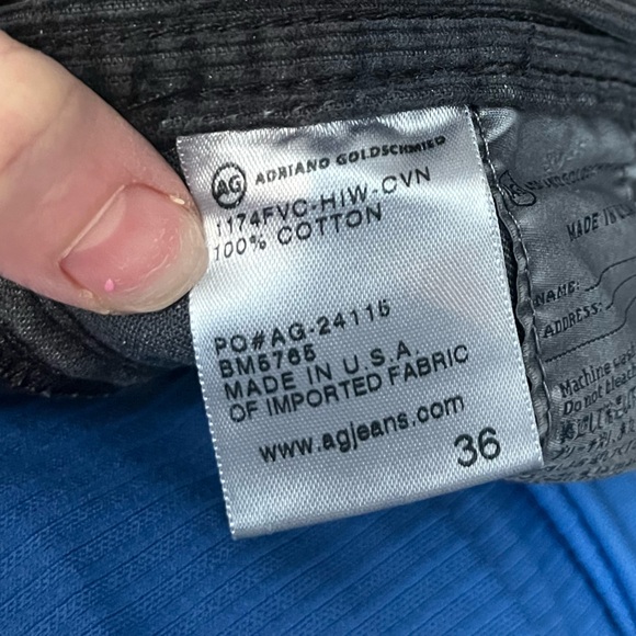 AG Adriano Goldschmied Men's The Graduate Tailored Leg Corduroy Pant 36 - Picture 7 of 8